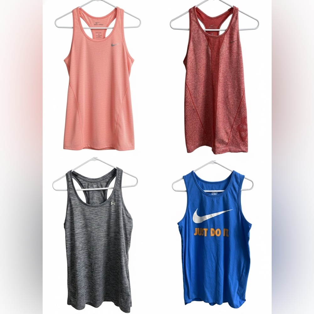 Nike/ Under Armour Tanks Size S Lot of 4 Minor Damage